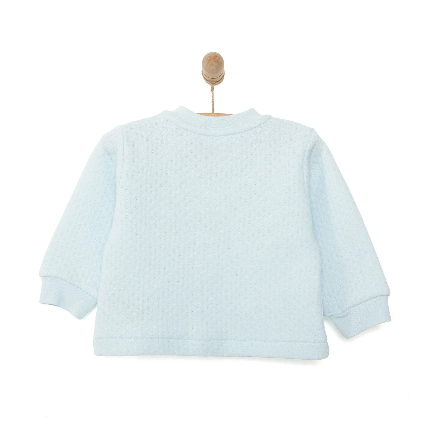 HelloBaby Boy Quilted Cardigan - Blue - mezetto ebebek ebebek