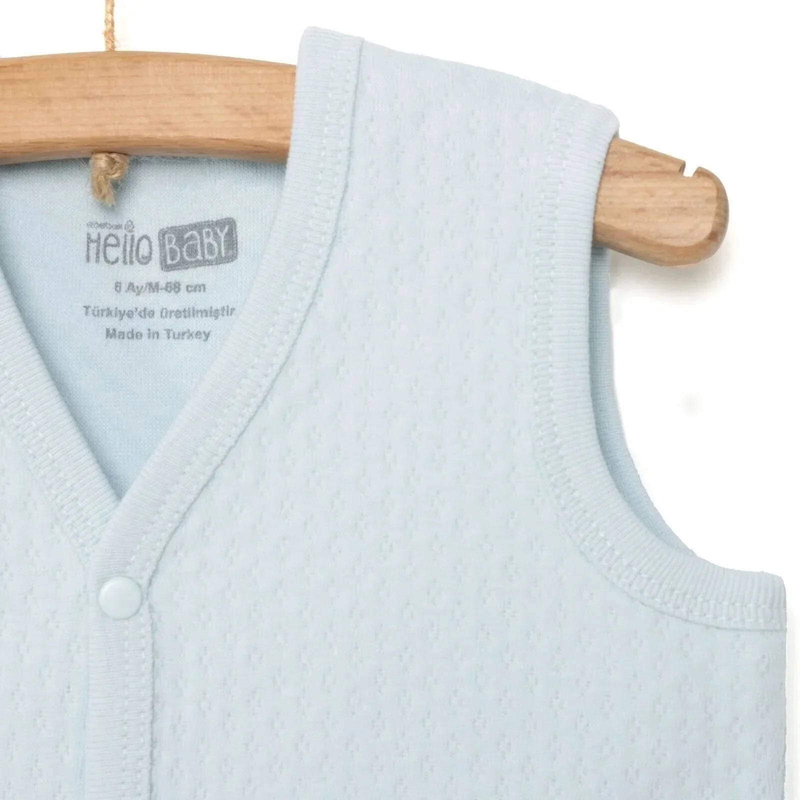 HelloBaby Boy Quilted Vest - Light Blue - mezetto ebebek ebebek