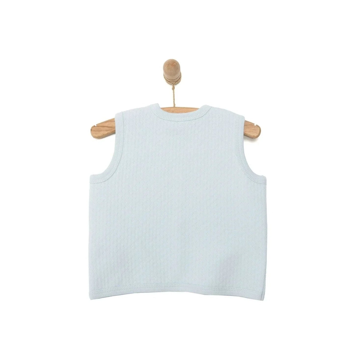 HelloBaby Boy Quilted Vest - Light Blue - mezetto ebebek ebebek