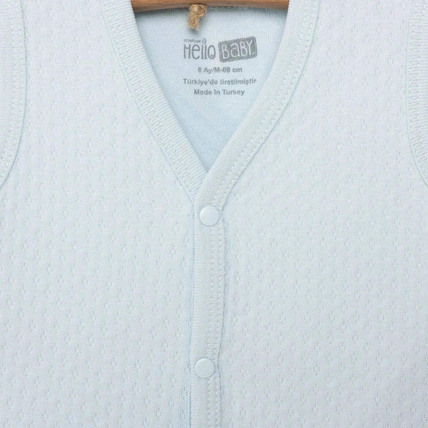 HelloBaby Boy Quilted Vest - Light Blue - mezetto ebebek ebebek
