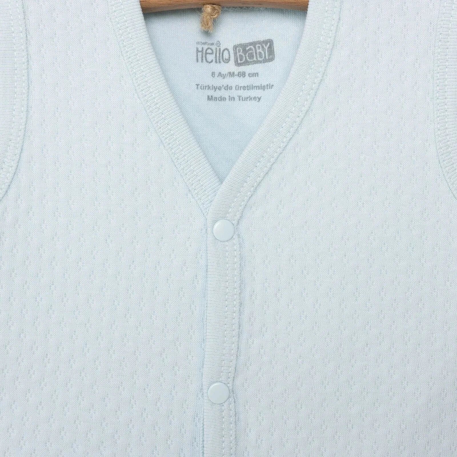 HelloBaby Boy Quilted Vest - Light Blue - mezetto ebebek ebebek