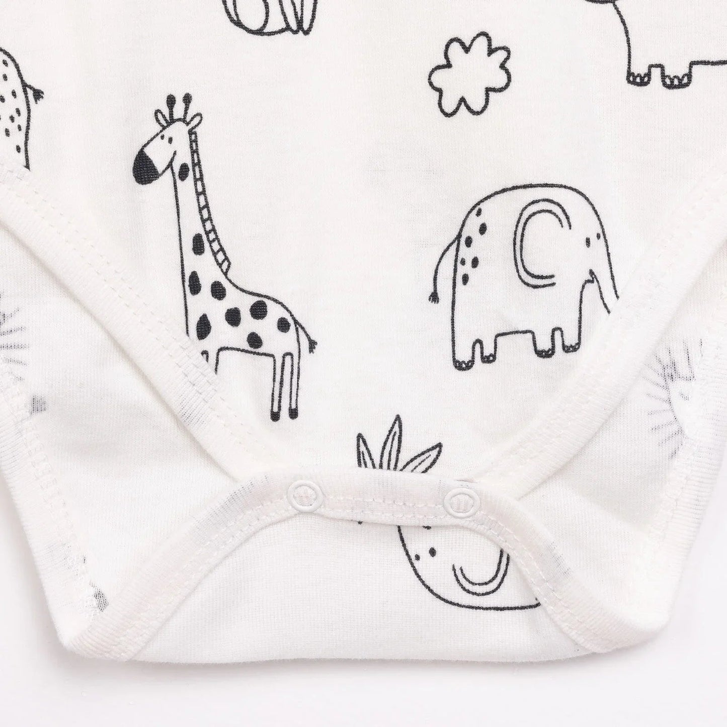 HelloBaby Boy Short Sleeve Bodysuit - Ecru - mezetto ebebek ebebek