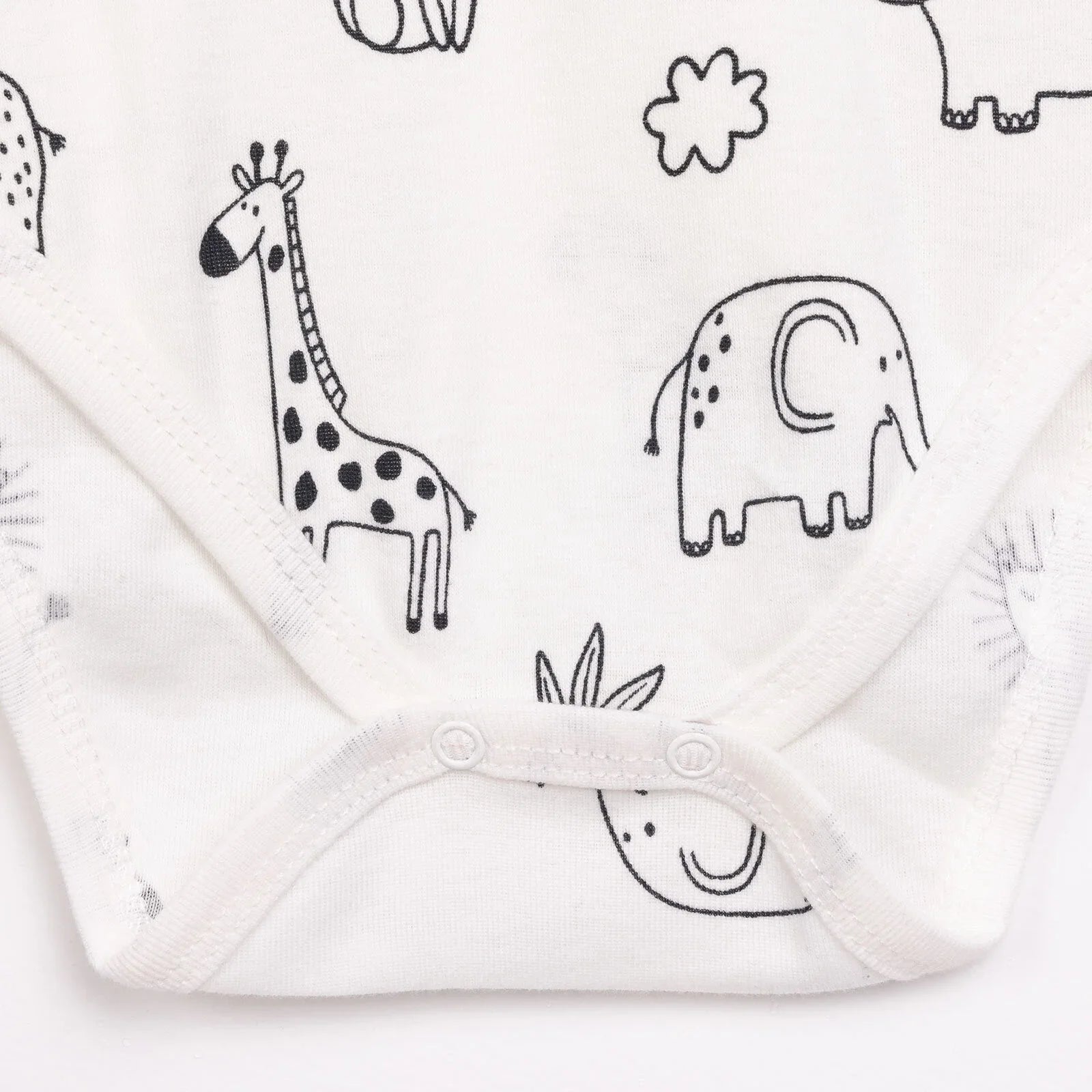 HelloBaby Boy Short Sleeve Bodysuit - Ecru - mezetto ebebek ebebek