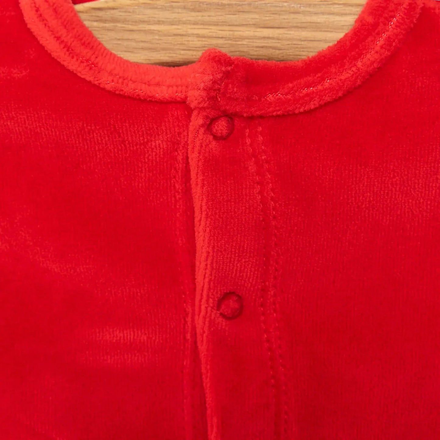 HelloBaby Cardigan - Footed Bottom - Red - mezetto ebebek ebebek