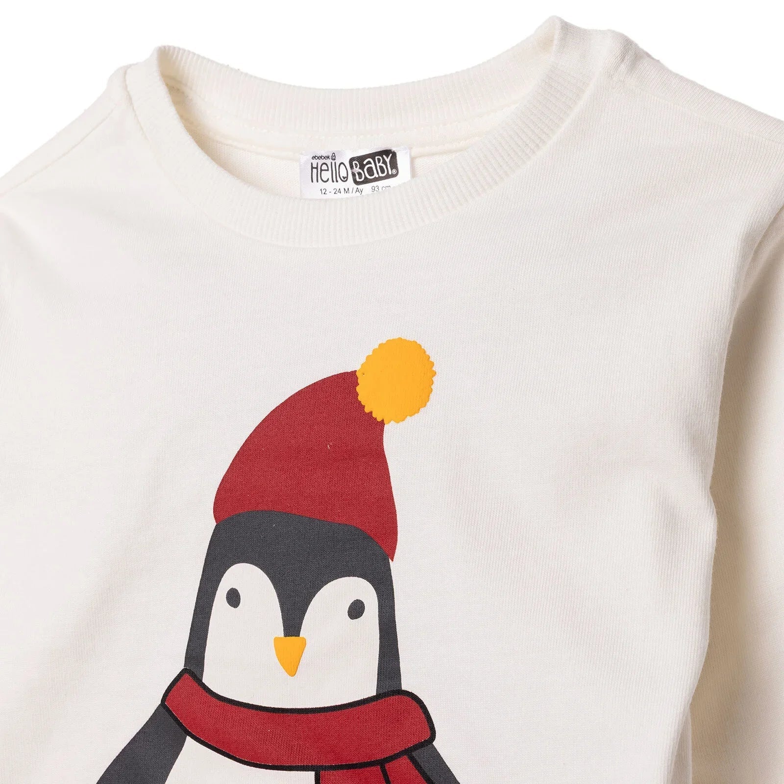 HelloBaby Christmas Baby Boy Long Sleeve Body - Ecru - mezetto ebebek ebebek