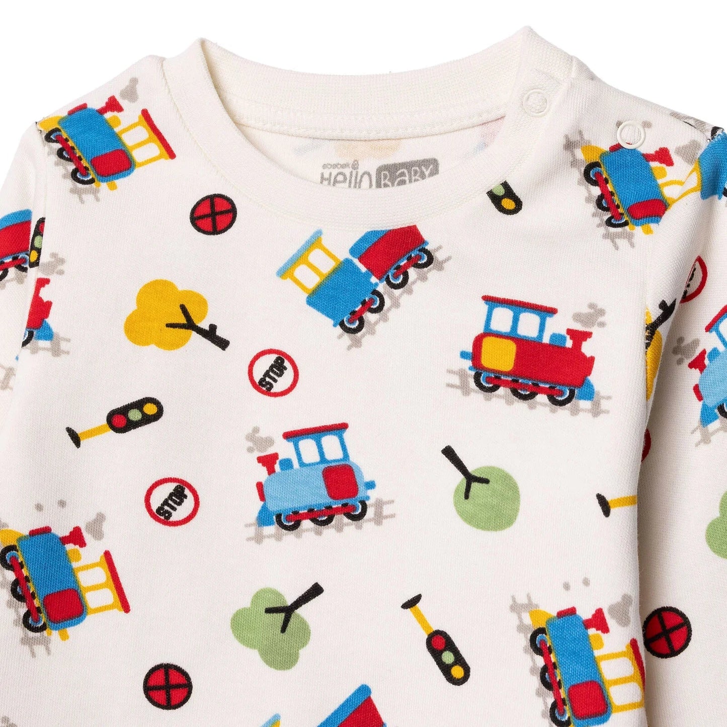 HelloBaby Christmas Baby Boy Long Sleeve Pyjamas Set - Ecru - mezetto ebebek ebebek