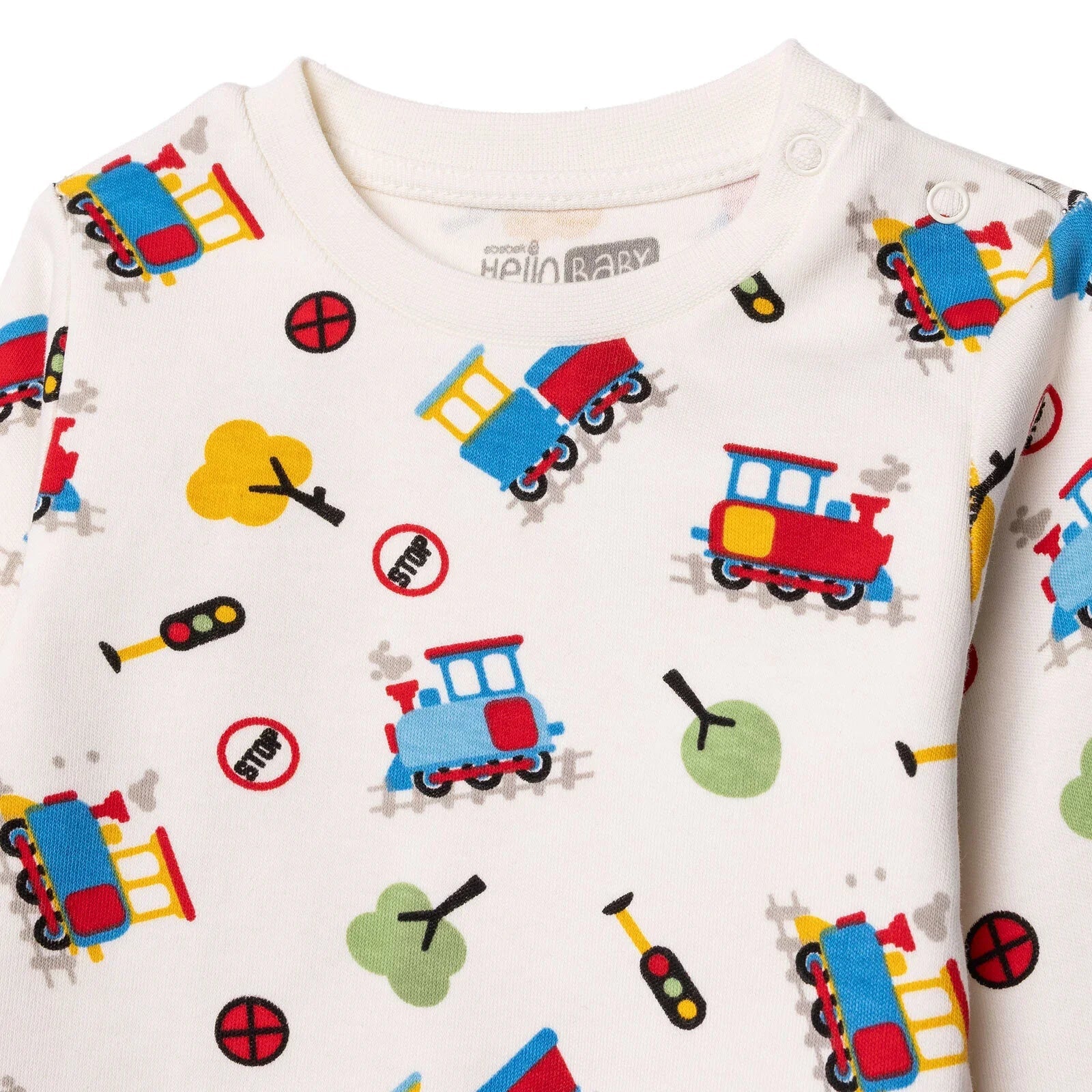 HelloBaby Christmas Baby Boy Long Sleeve Pyjamas Set - Ecru - mezetto ebebek ebebek