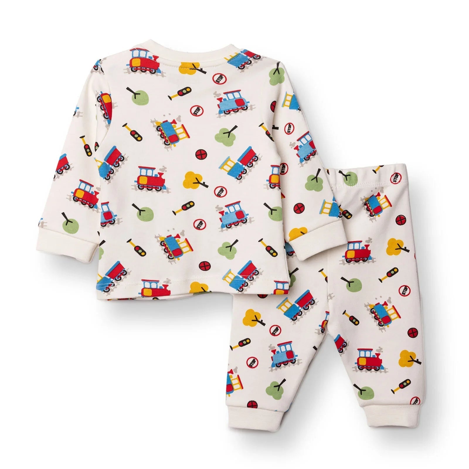 HelloBaby Christmas Baby Boy Long Sleeve Pyjamas Set - Ecru - mezetto ebebek ebebek