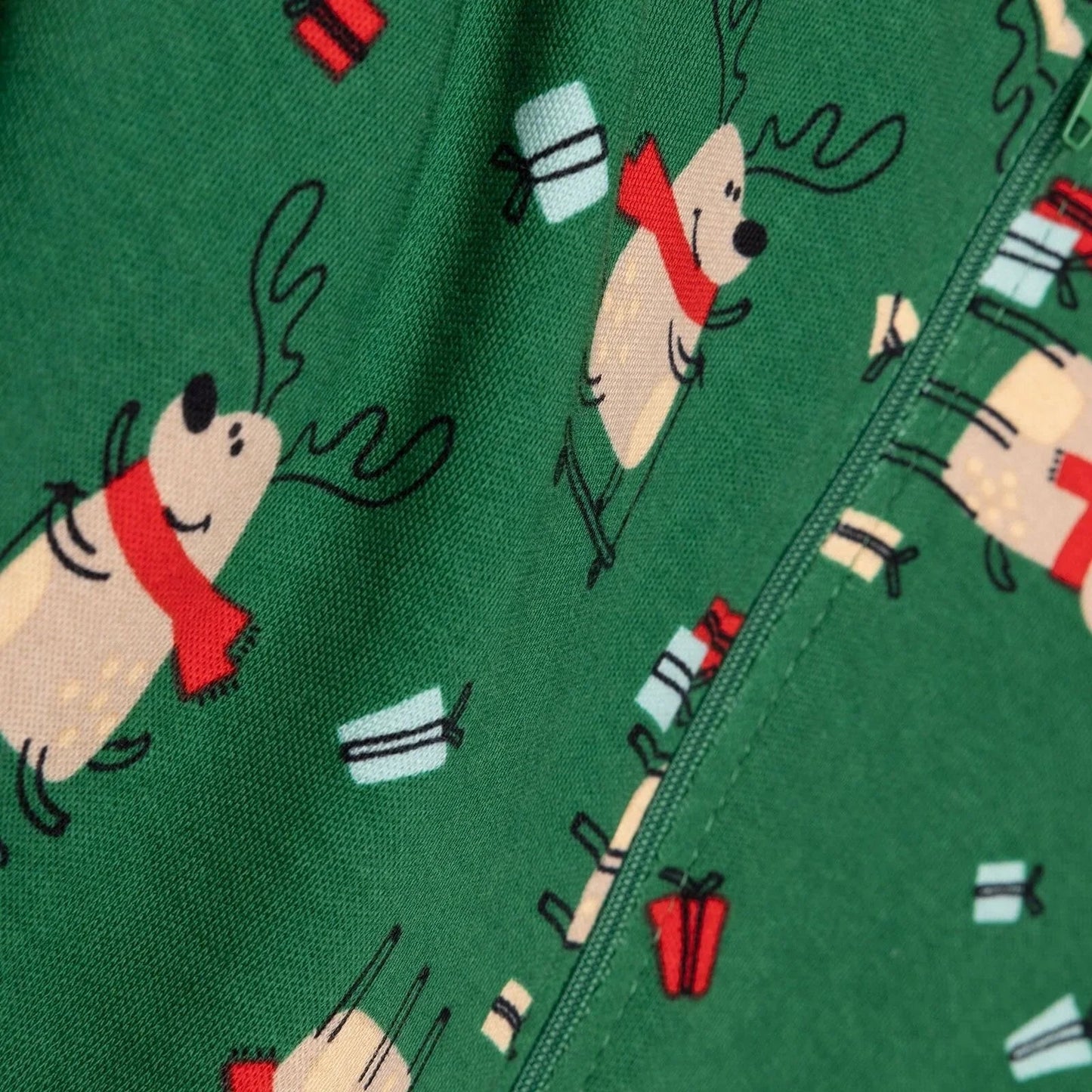 HelloBaby Christmas Baby Boy Sleepsuit - Dark Green - mezetto ebebek ebebek