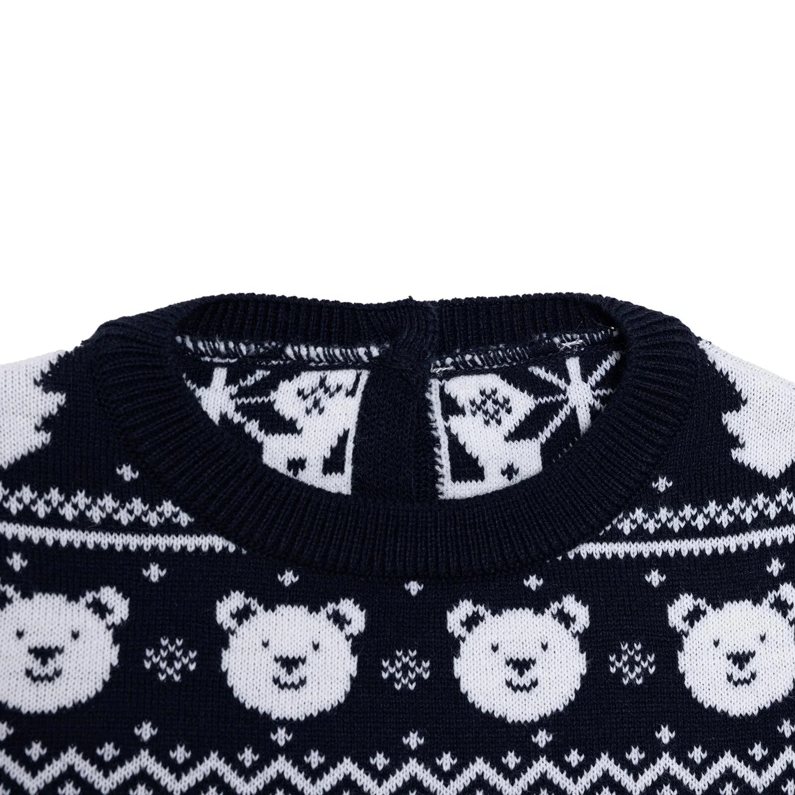 HelloBaby Christmas Baby Boy Snow Party Sweatshirt - Navy Blue - mezetto ebebek ebebek