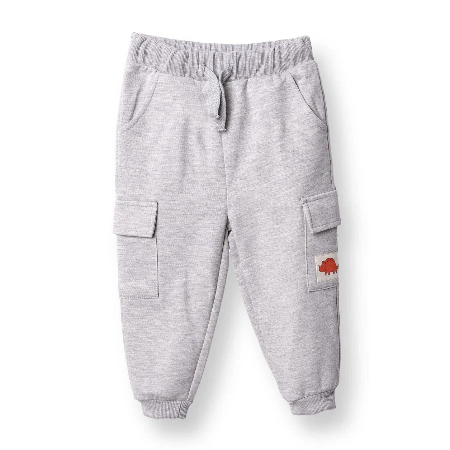HelloBaby Cool Dino Jogging Set - Grey Melange - mezetto ebebek ebebek