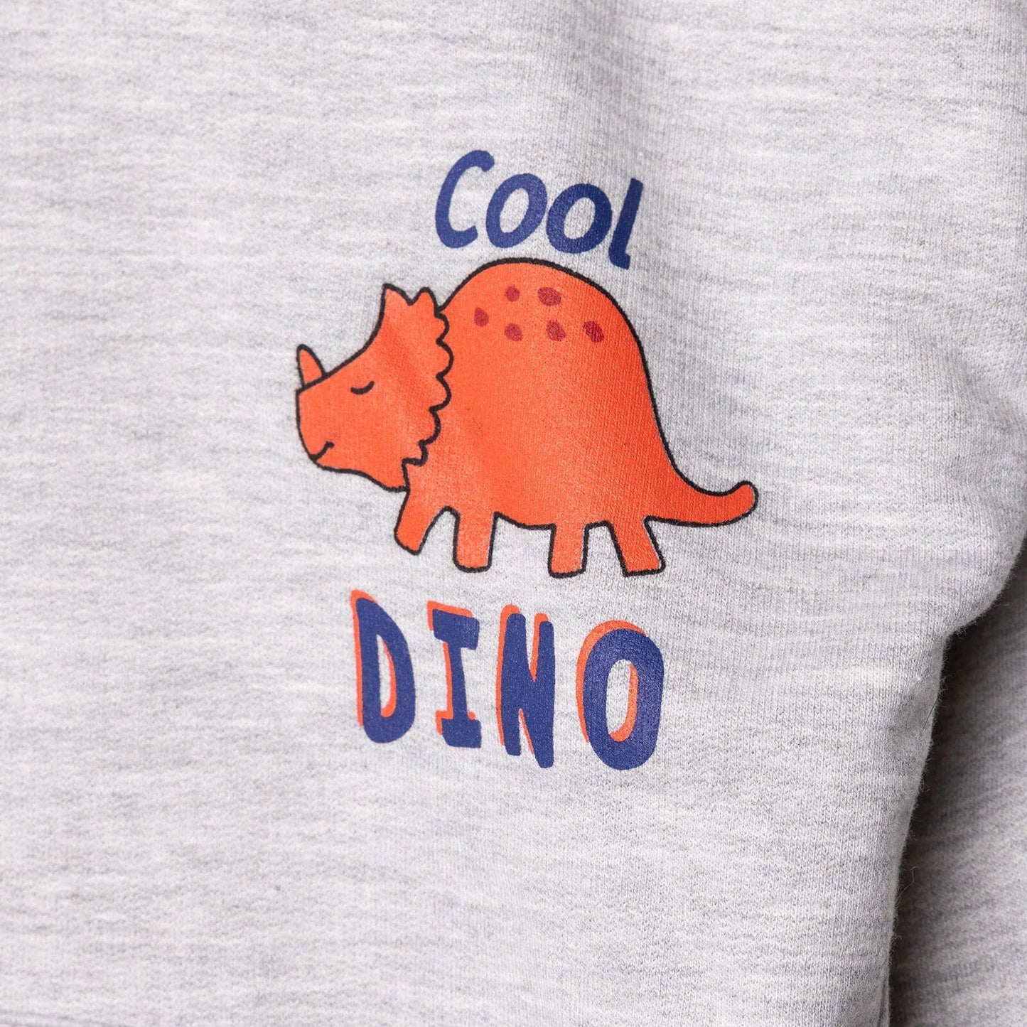HelloBaby Cool Dino Jogging Set - Grey Melange - mezetto ebebek ebebek