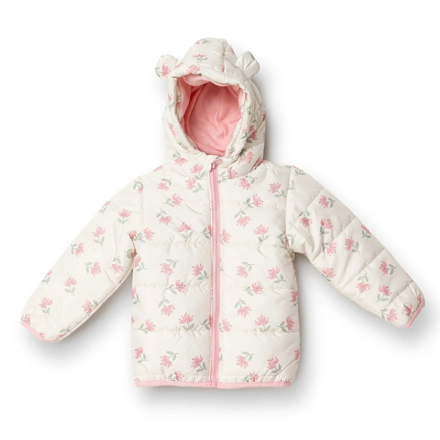 HelloBaby Floral Printed Girl Coat - Printed - mezetto ebebek ebebek