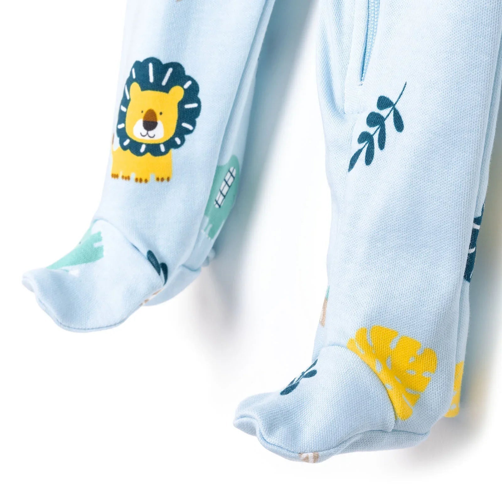HelloBaby Footed Jumpsuit - Light Blue - mezetto ebebek ebebek