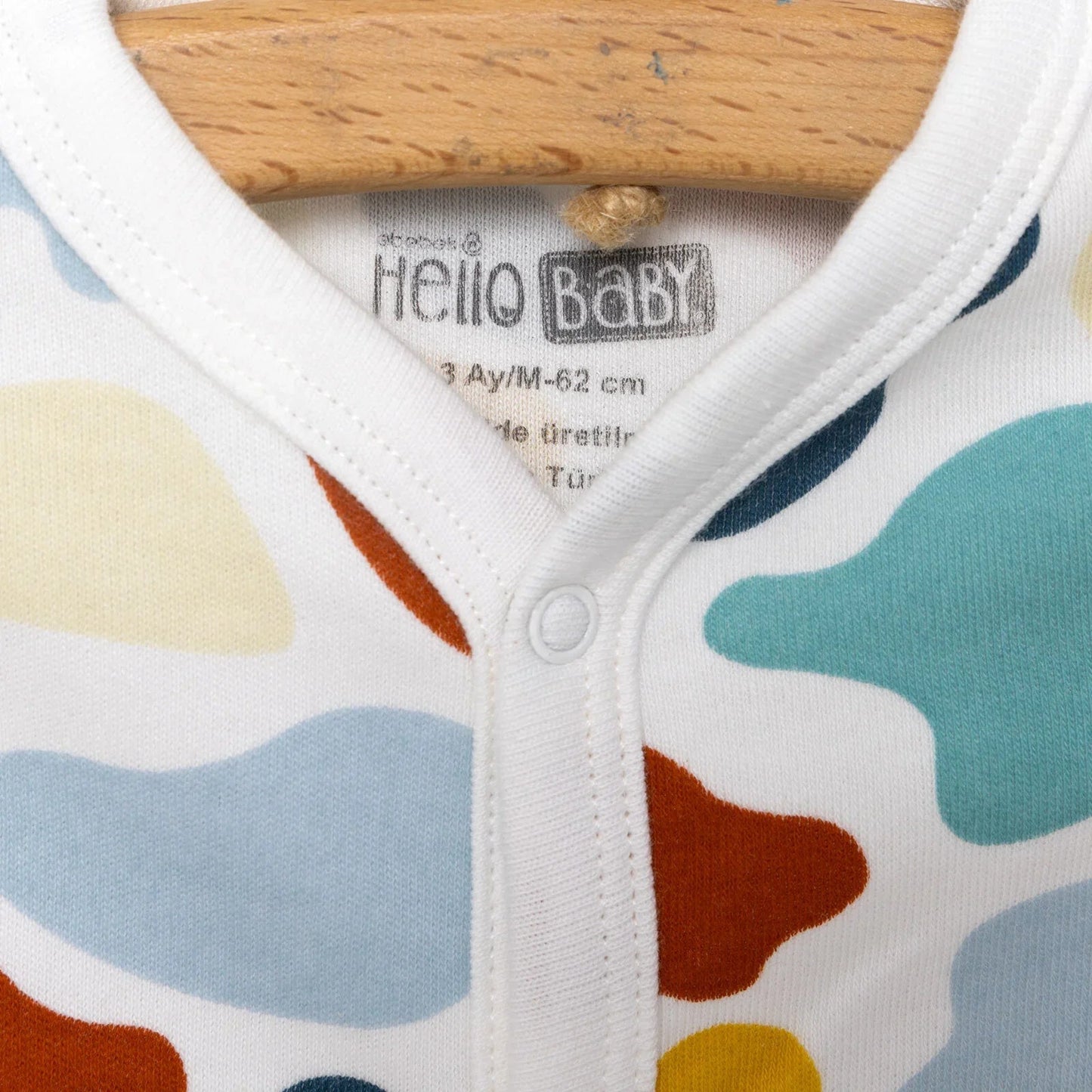 HelloBaby Footed Jumpsuit with Hat - Blue - mezetto ebebek ebebek