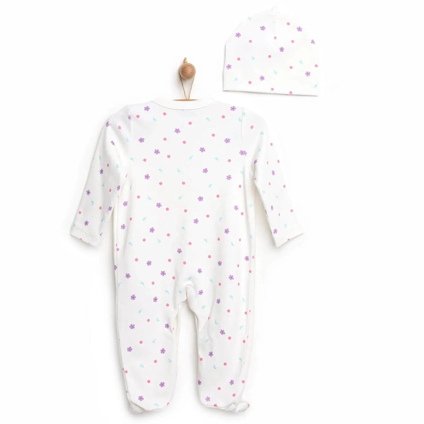 HelloBaby Footed Jumpsuit with Hat - mezetto ebebek ebebek