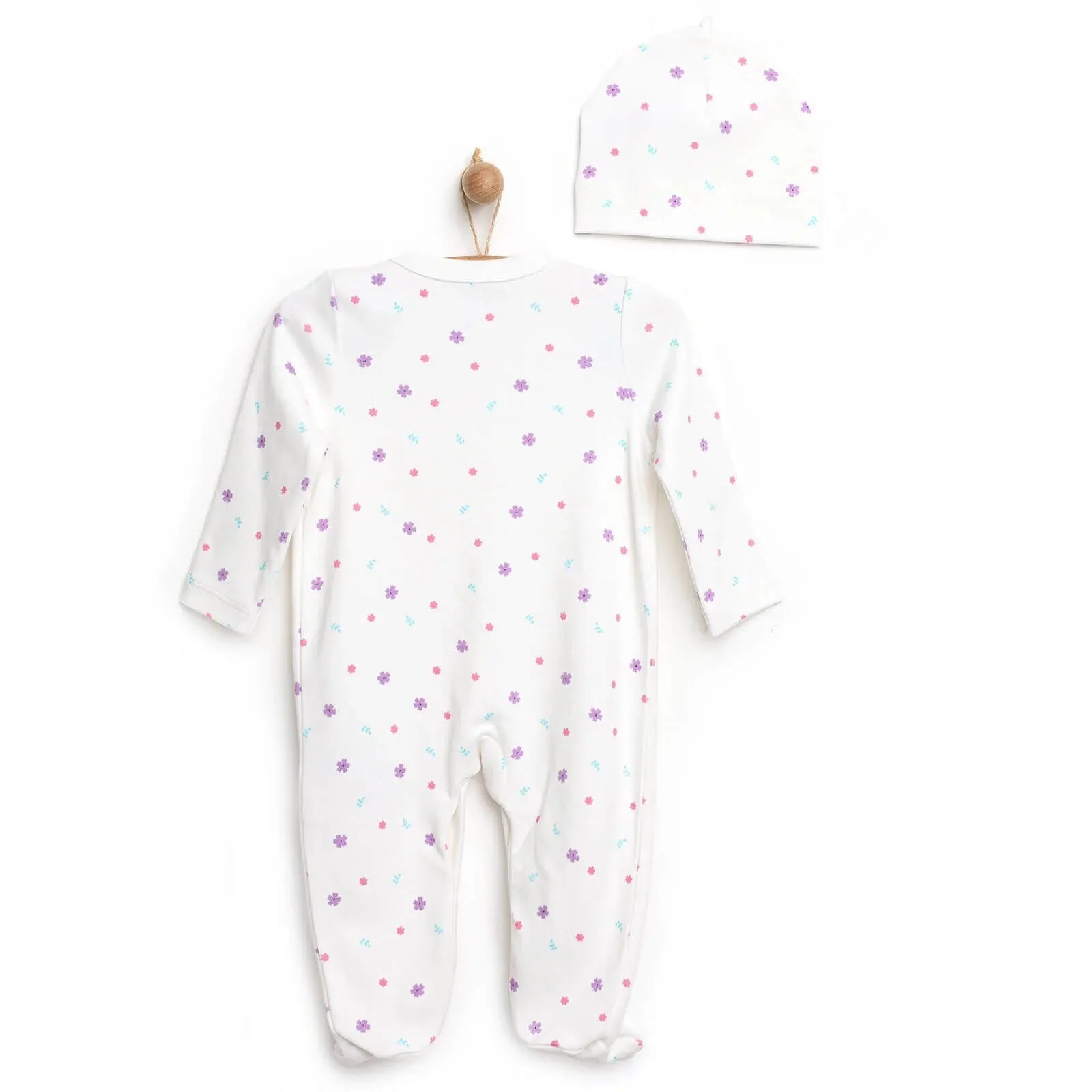 HelloBaby Footed Jumpsuit with Hat - mezetto ebebek ebebek