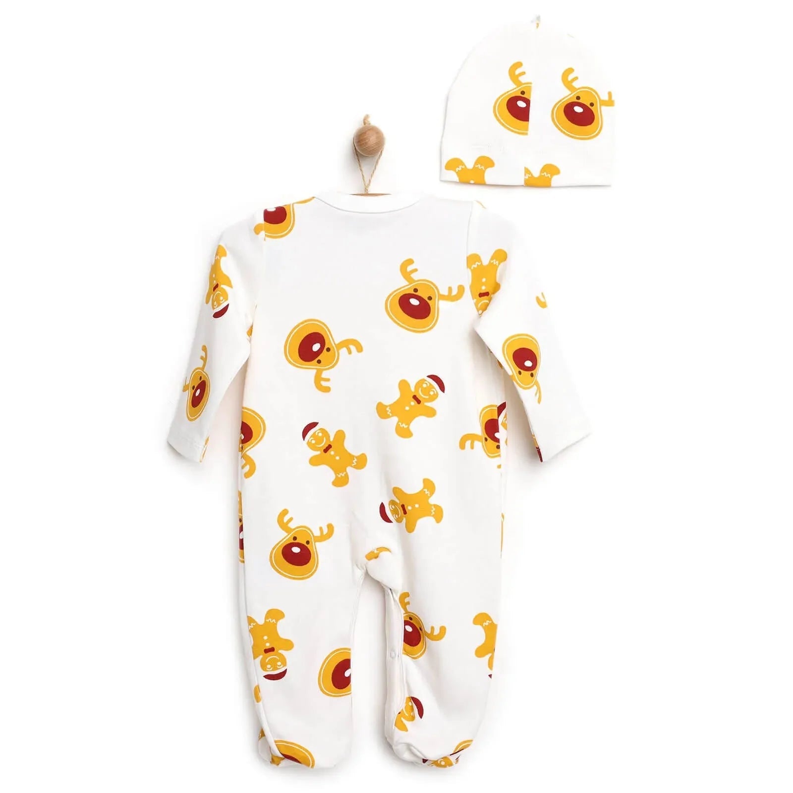 HelloBaby Footed Jumpsuit with Hat - mezetto ebebek ebebek
