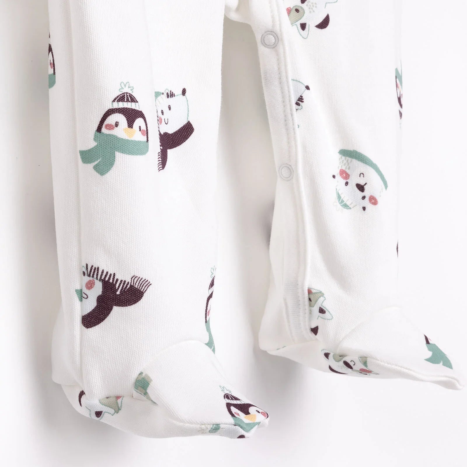 HelloBaby Footed Jumpsuit with Hat - Ecru - mezetto ebebek ebebek