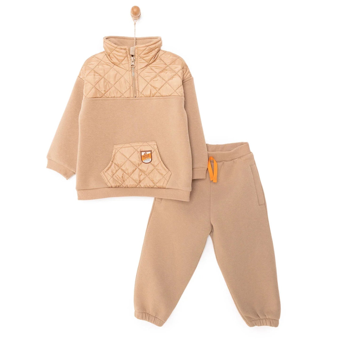 HelloBaby Forest Camp Boy Jogging Set - Ecru - mezetto ebebek ebebek