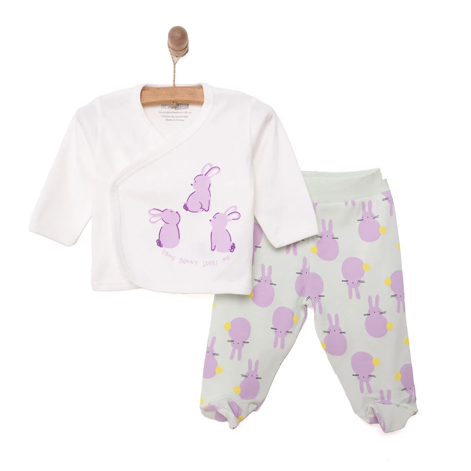 HelloBaby Girl 5 Piece Newborn Set - Ecru - mezetto ebebek ebebek