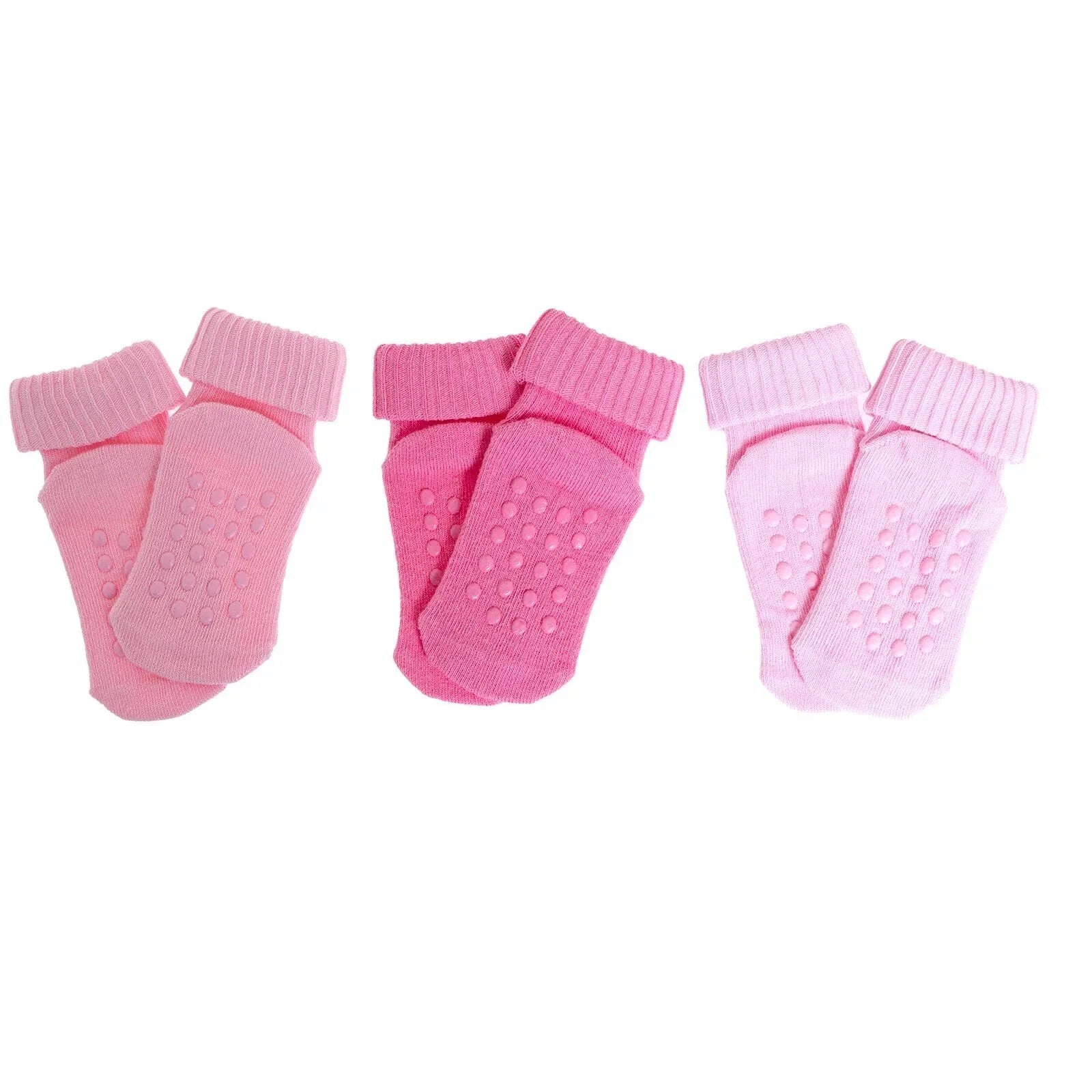 HelloBaby Girl Baby Socks 3 Pack - Pink - mezetto ebebek ebebek