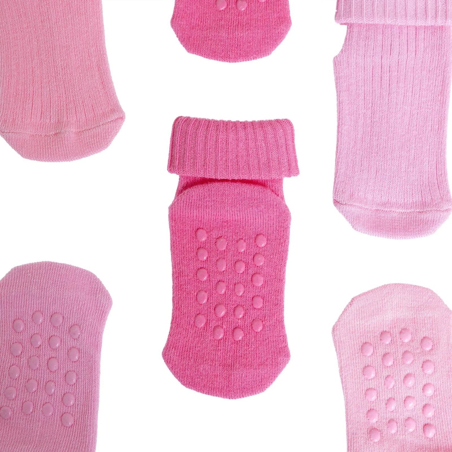 HelloBaby Girl Baby Socks 3 Pack - Pink - mezetto ebebek ebebek