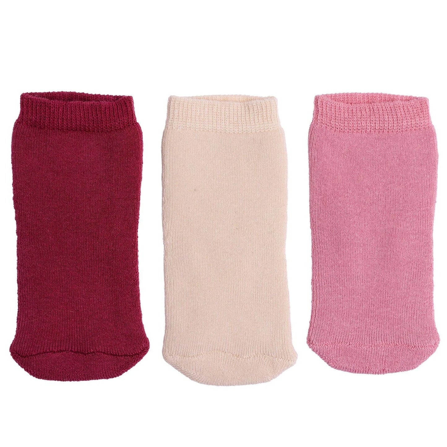 HelloBaby Girl Chenille Socks 3 Pack - Light Rose - mezetto ebebek ebebek