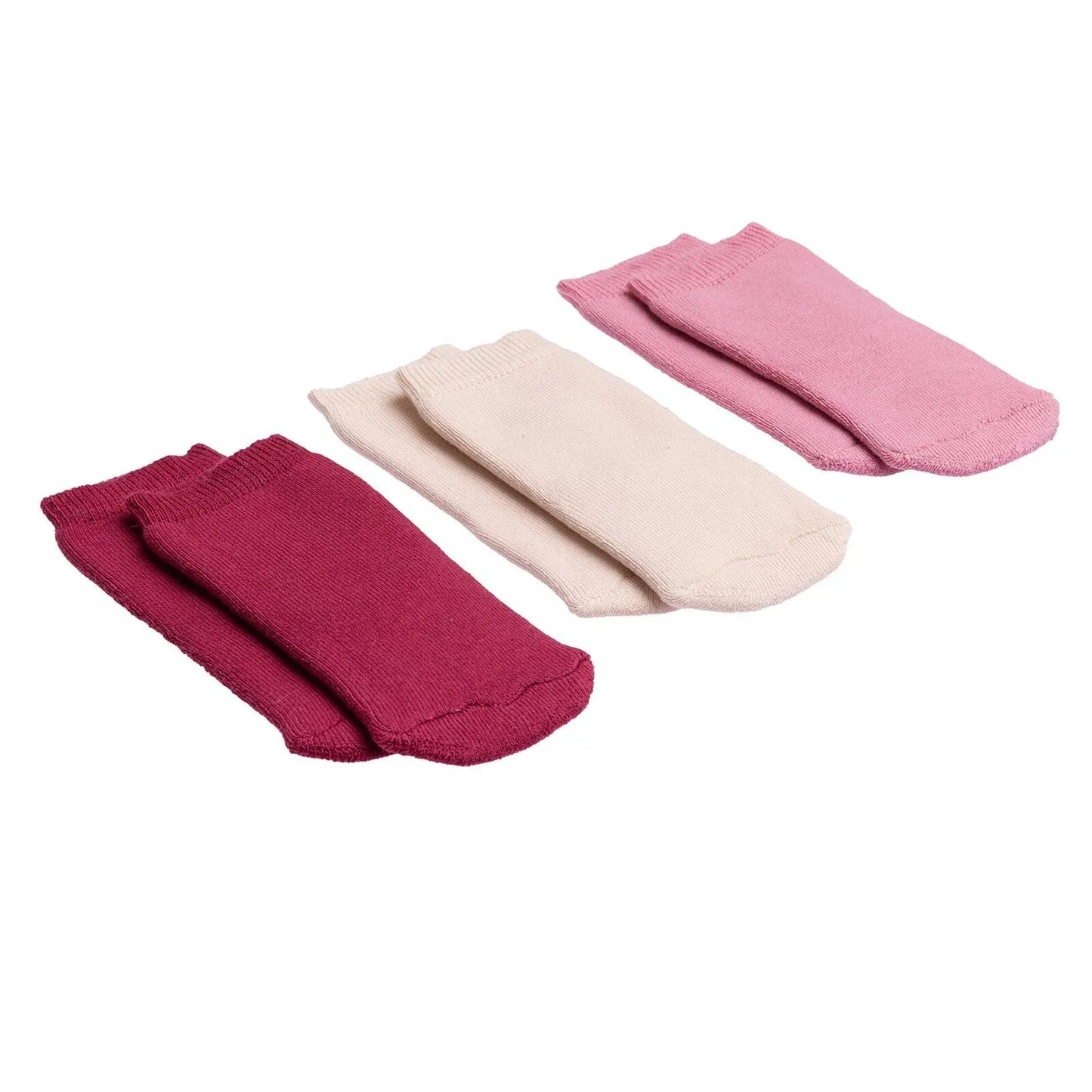 HelloBaby Girl Chenille Socks 3 Pack - Light Rose - mezetto ebebek ebebek