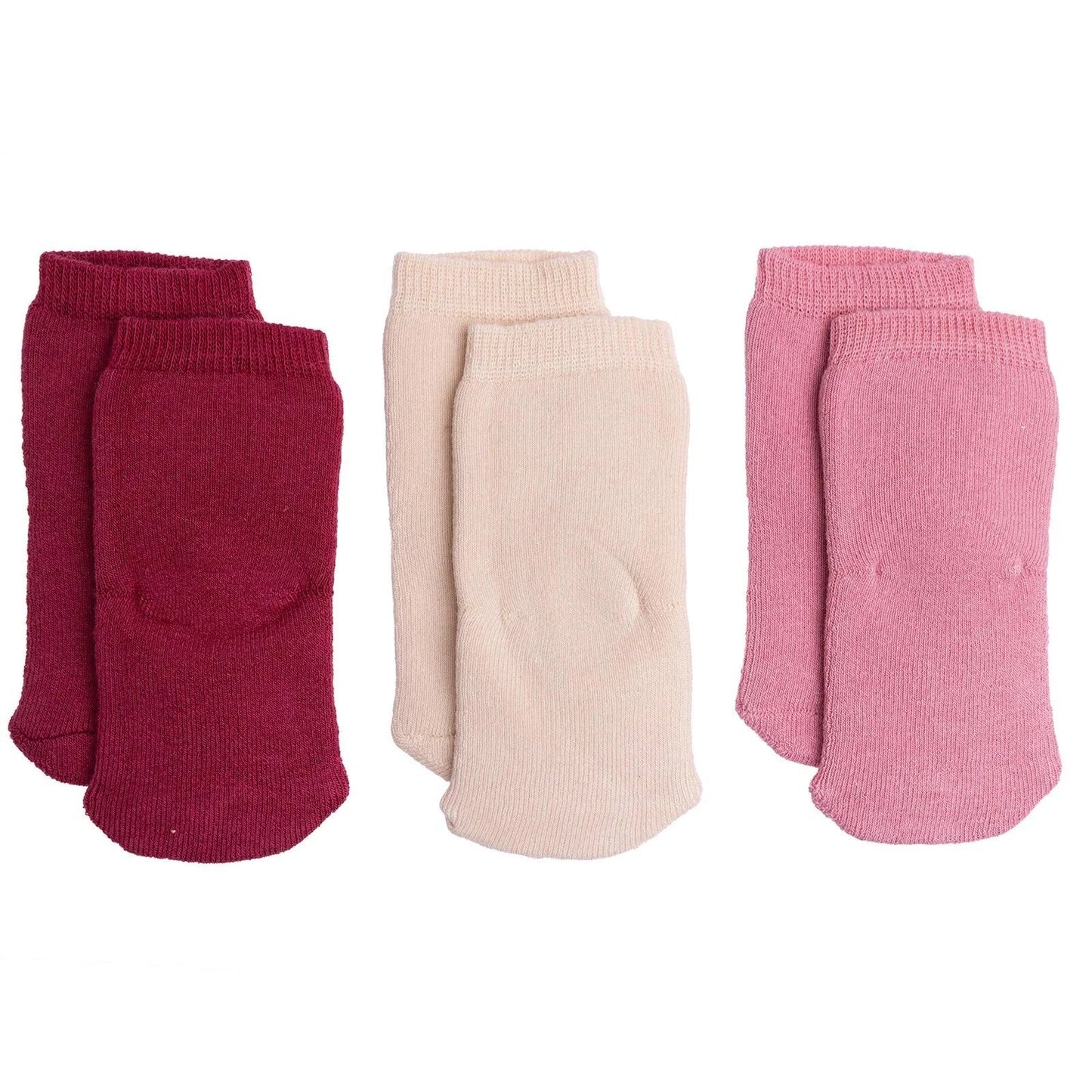 HelloBaby Girl Chenille Socks 3 Pack - Light Rose - mezetto ebebek ebebek