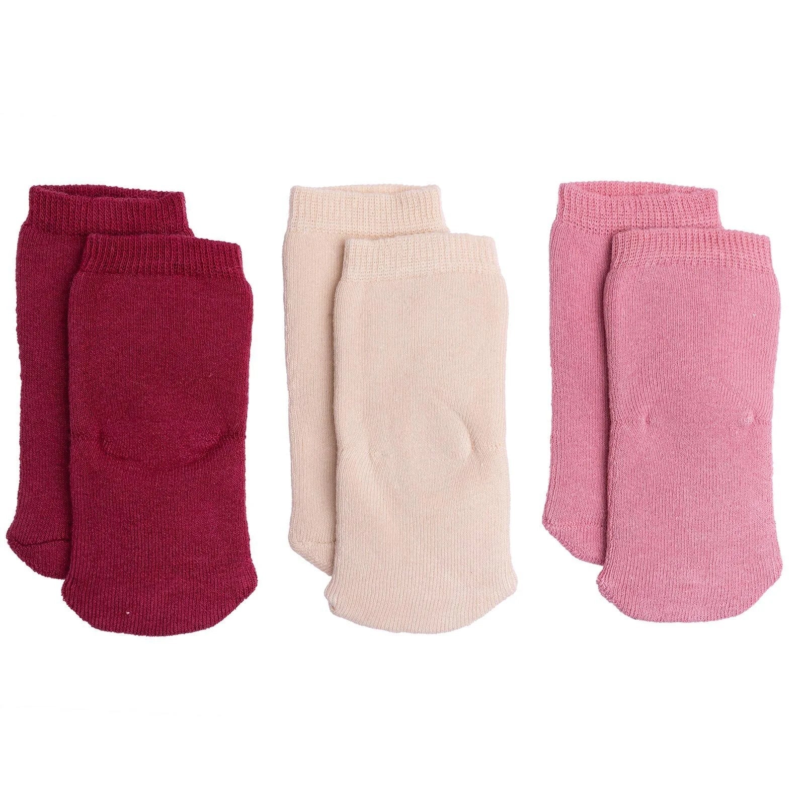 HelloBaby Girl Chenille Socks 3 Pack - Light Rose - mezetto ebebek ebebek
