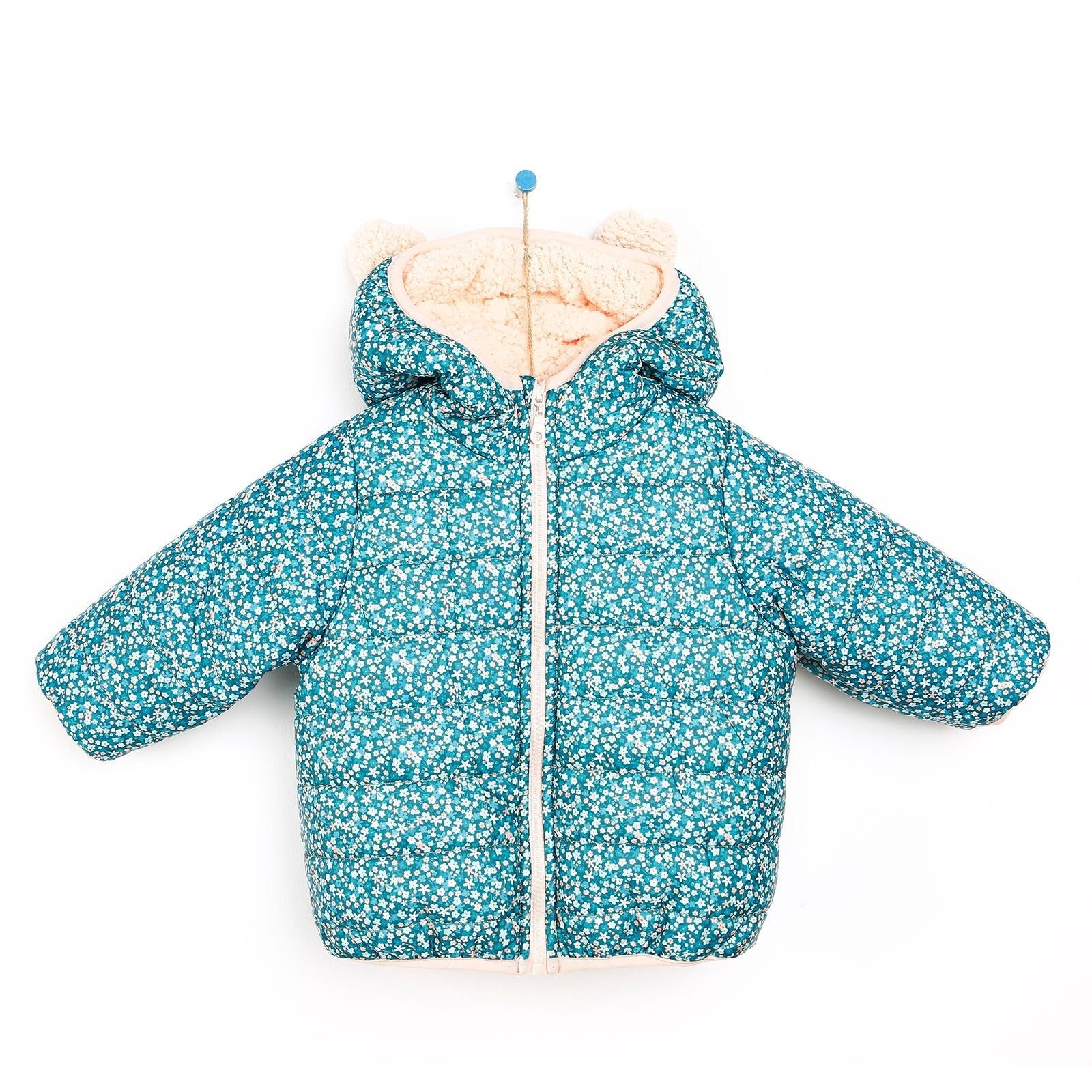 HelloBaby Girl Coat - Dark Green - mezetto ebebek ebebek