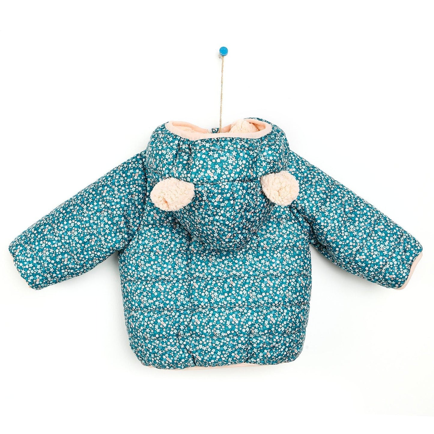 HelloBaby Girl Coat - Dark Green - mezetto ebebek ebebek