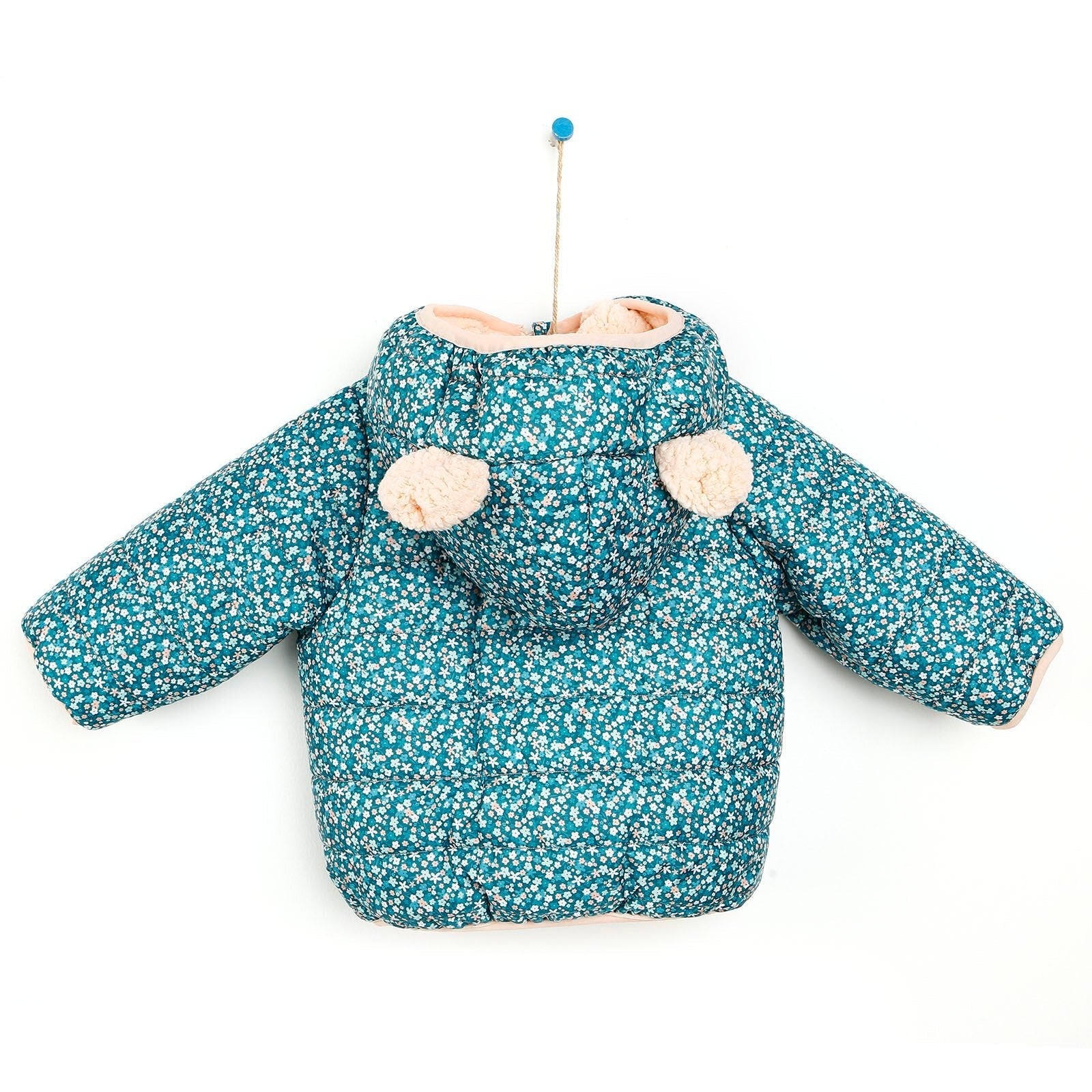 HelloBaby Girl Coat - Dark Green - mezetto ebebek ebebek