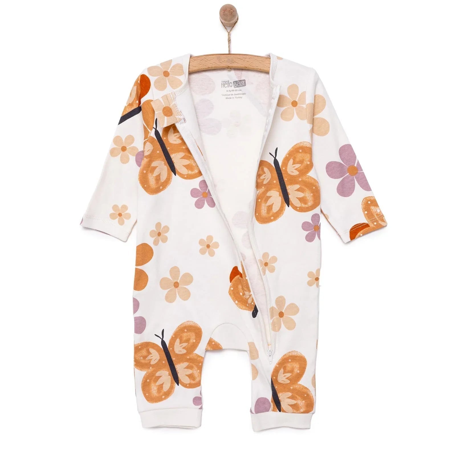 HelloBaby Girl Jumpsuit - Beige - mezetto ebebek ebebek