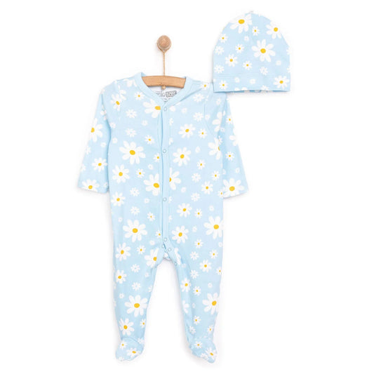 HelloBaby Girl Jumpsuit - Hat - Blue - mezetto ebebek ebebek