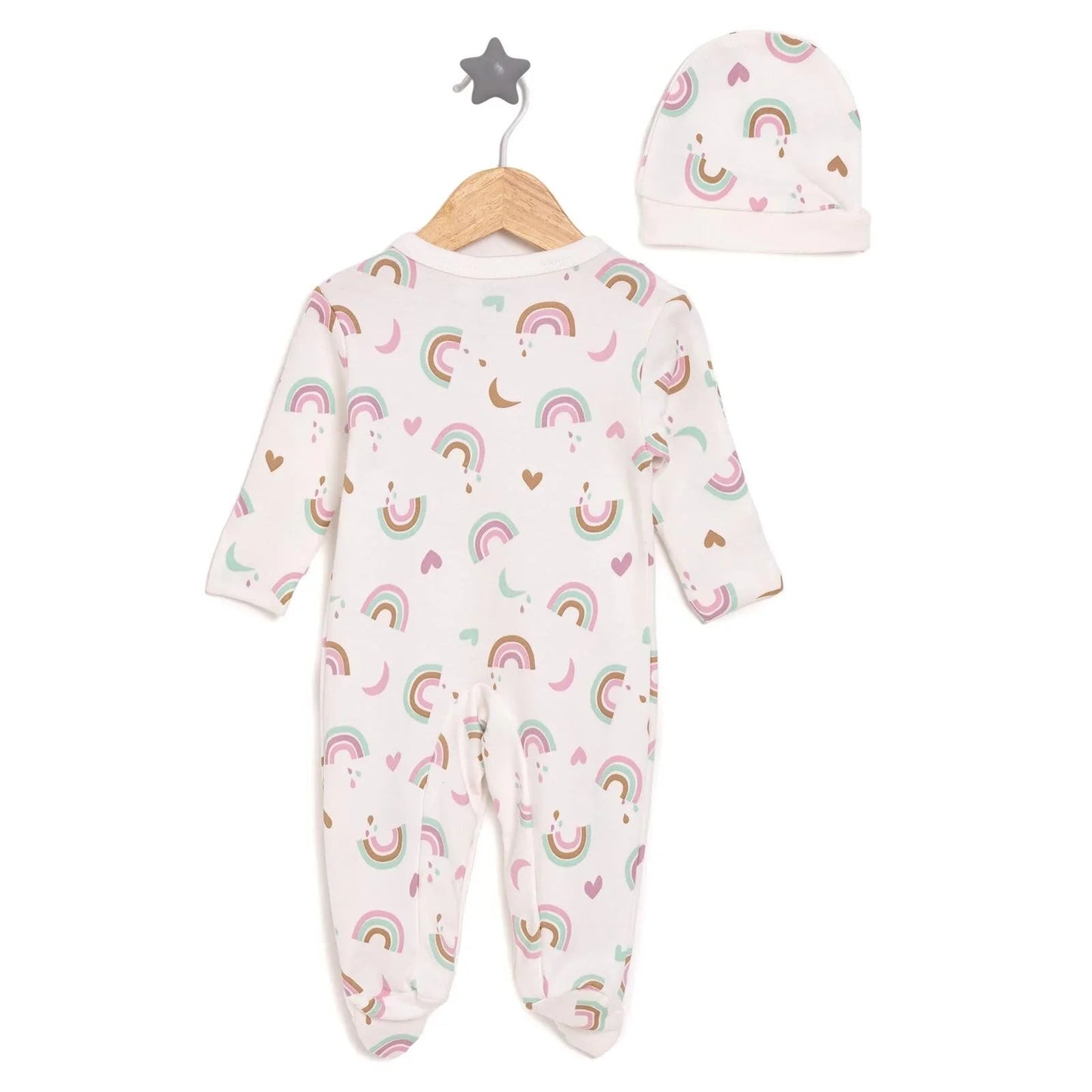 HelloBaby Girl Jumpsuit - Hat - Ecru - mezetto ebebek ebebek