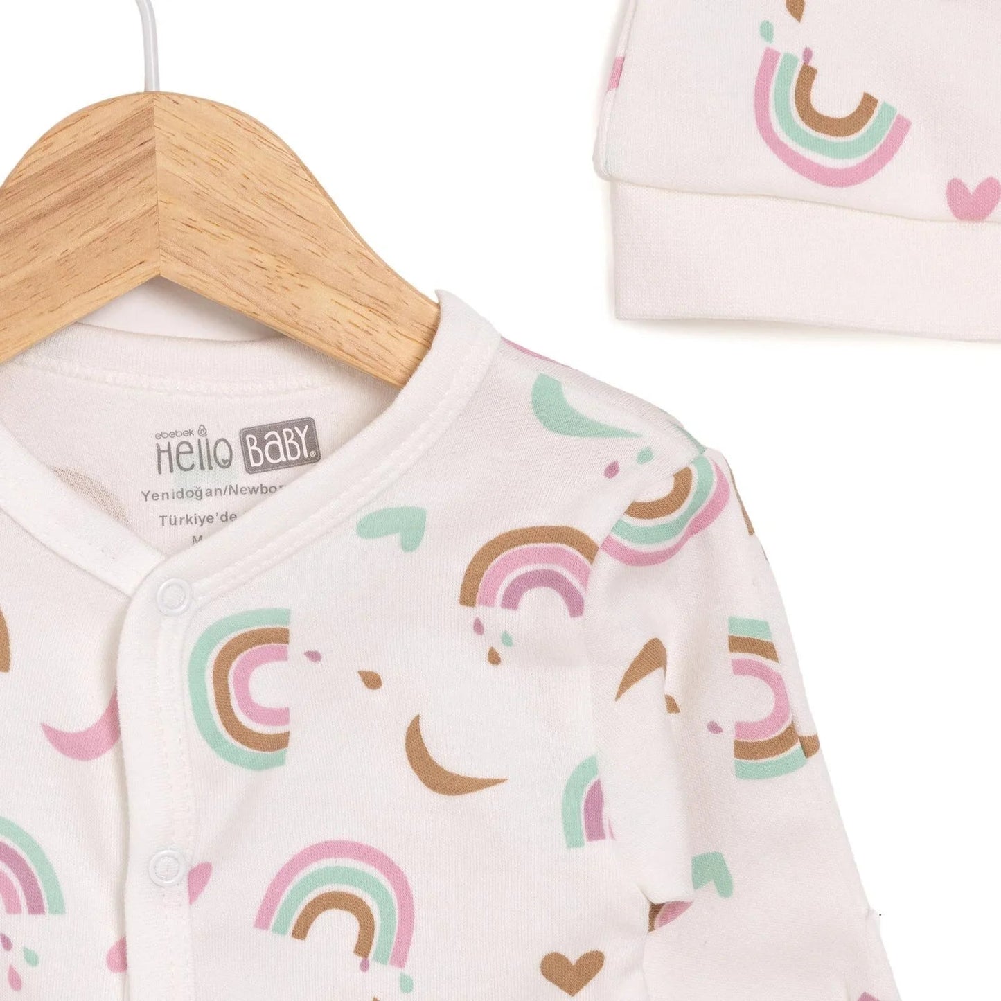 HelloBaby Girl Jumpsuit - Hat - Ecru - mezetto ebebek ebebek