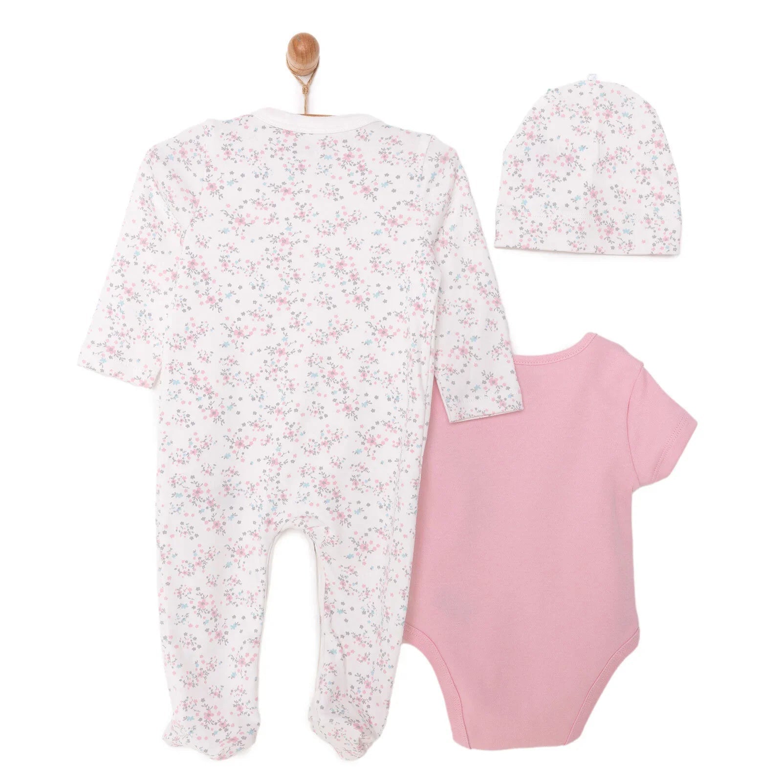 HelloBaby Girl Jumpsuit - Top - Hat - Ecru - mezetto ebebek ebebek