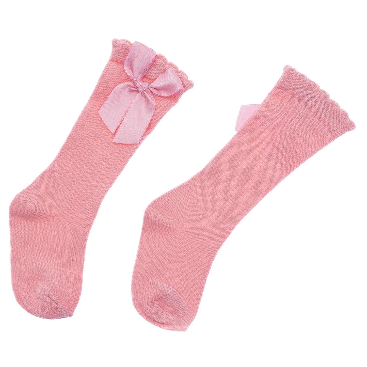 HelloBaby Girl Knee Socks - Pink - mezetto ebebek ebebek