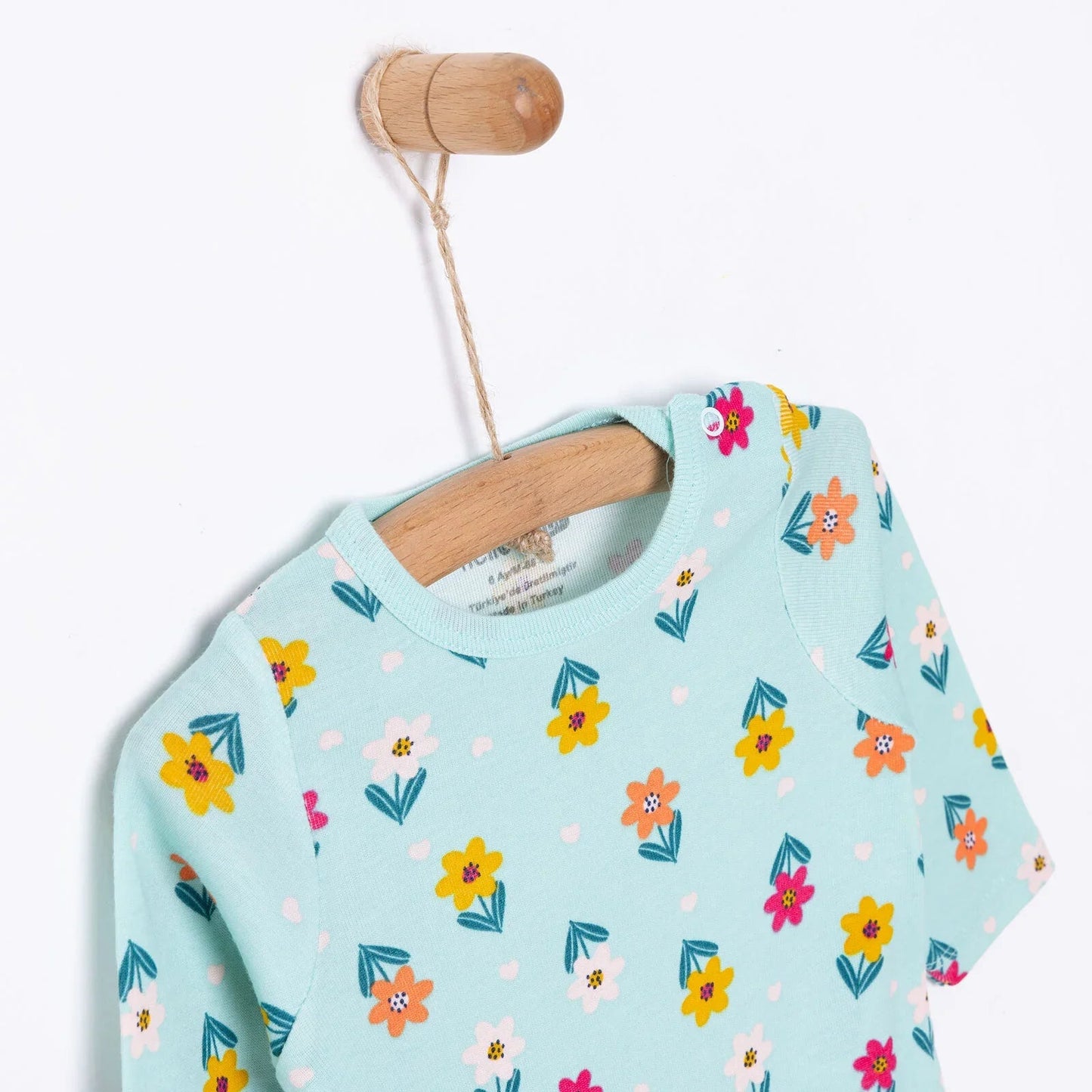 HelloBaby Girl Long Sleeve Bodysuit - Green - mezetto ebebek ebebek