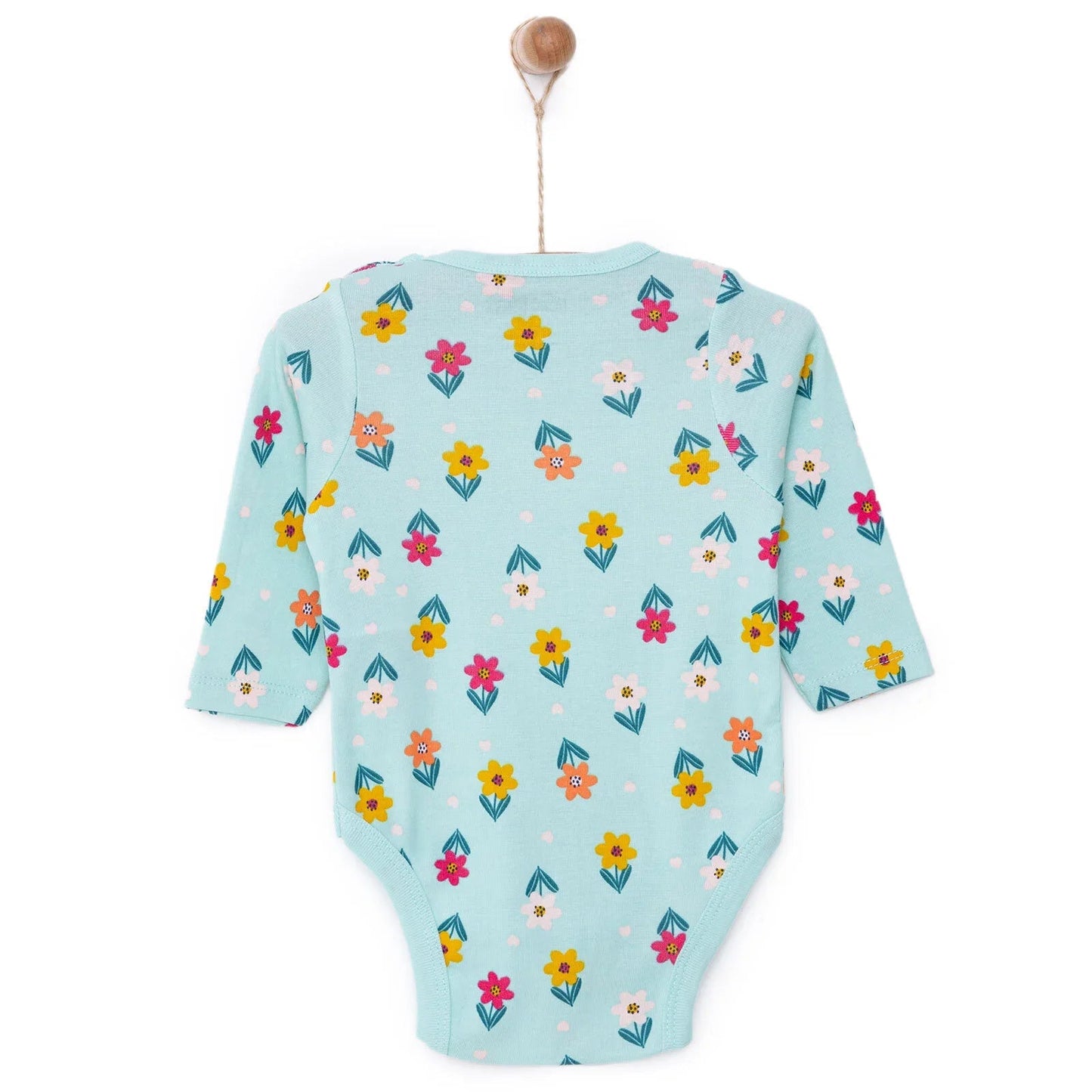 HelloBaby Girl Long Sleeve Bodysuit - Green - mezetto ebebek ebebek