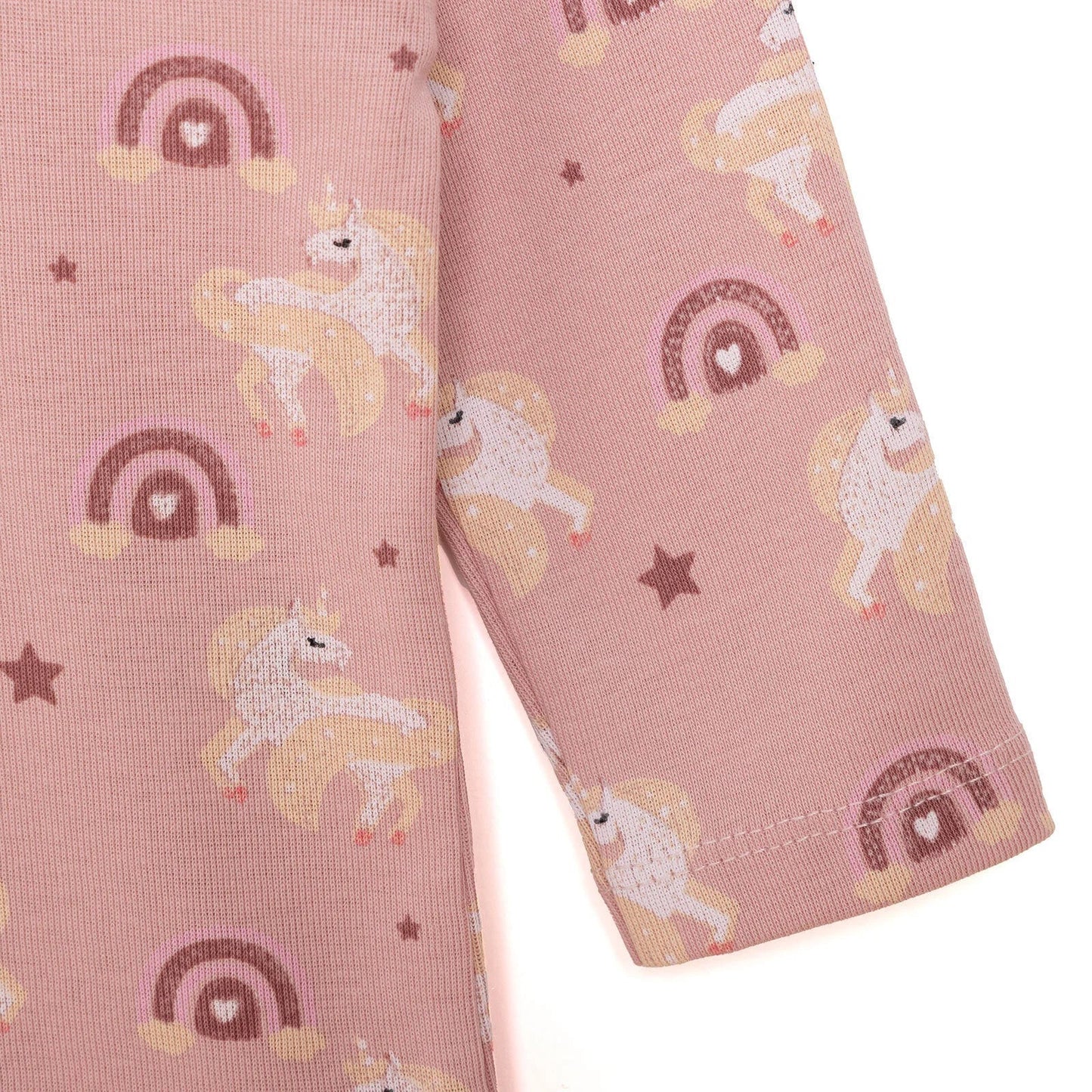 HelloBaby Girl Long Sleeve Bodysuit - Light Rose - mezetto ebebek ebebek