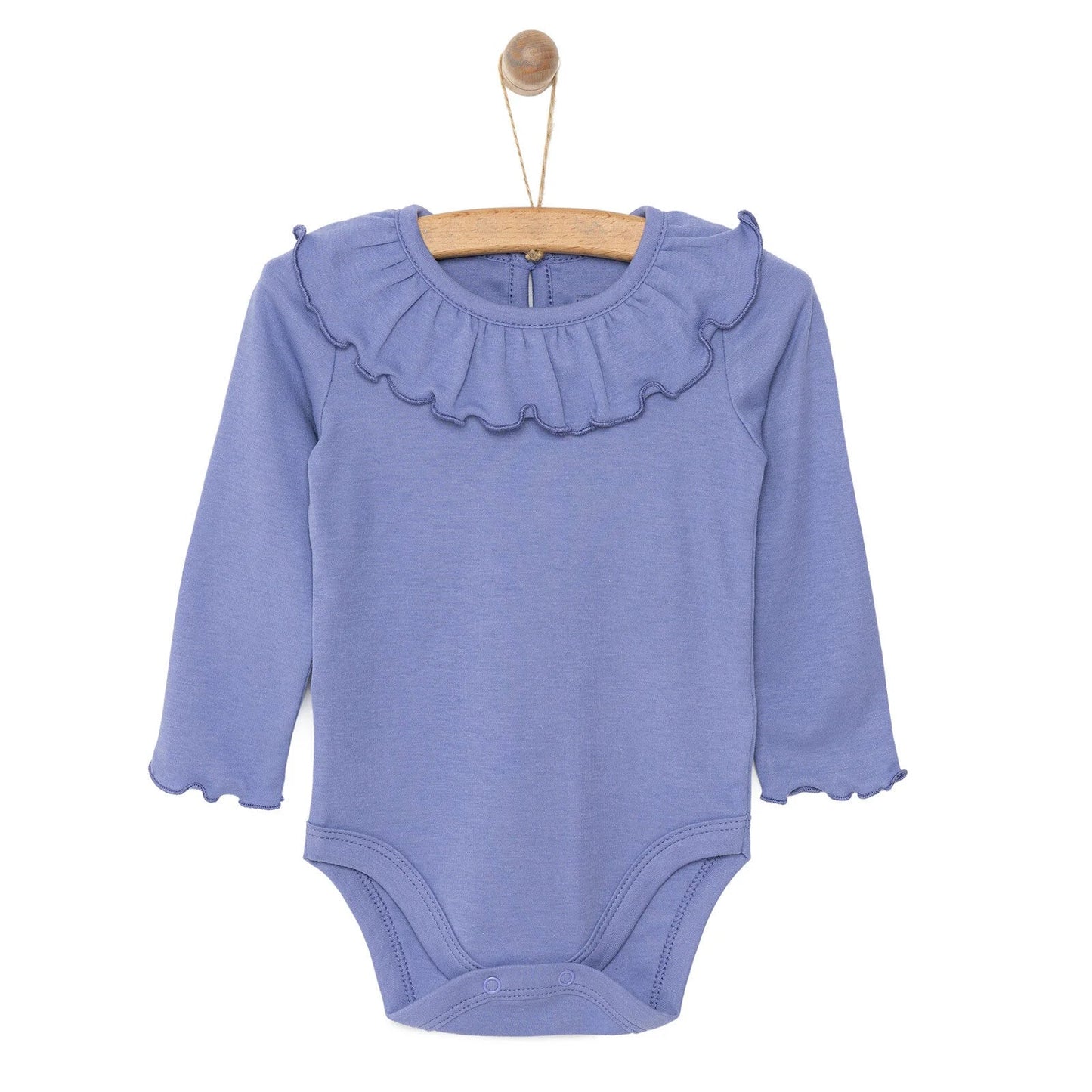 HelloBaby Girl Long Sleeve Bodysuit - Purple - mezetto ebebek ebebek