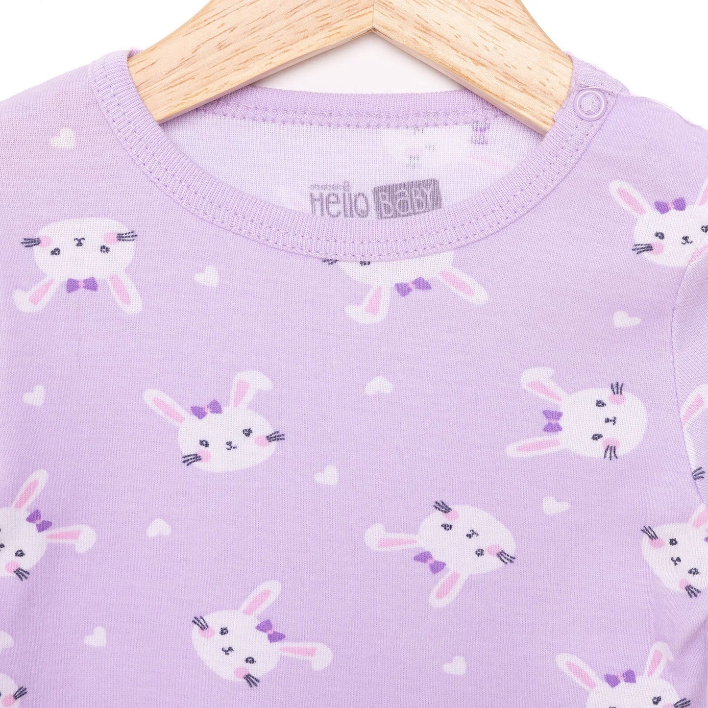 HelloBaby Girl Long Sleeve Bodysuit - Purple - mezetto ebebek ebebek