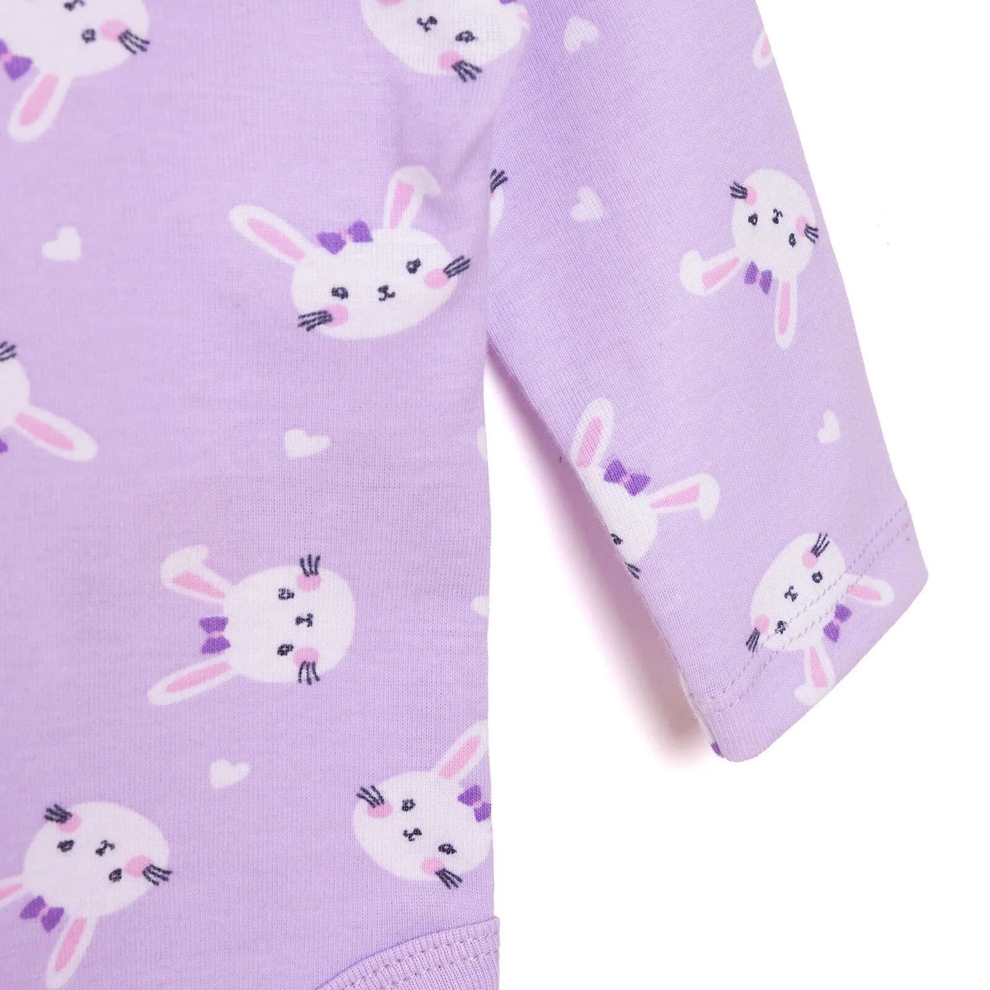 HelloBaby Girl Long Sleeve Bodysuit - Purple - mezetto ebebek ebebek