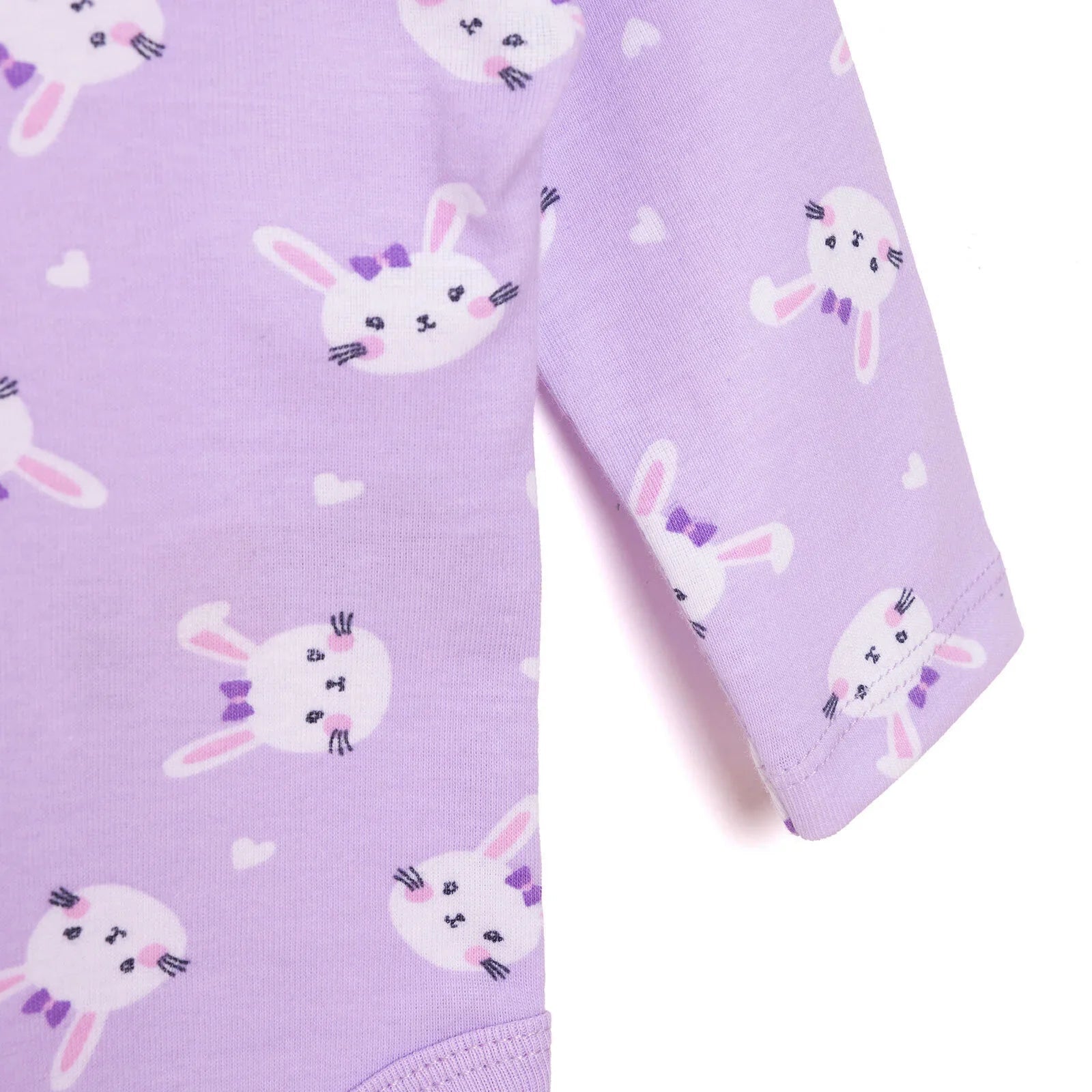 HelloBaby Girl Long Sleeve Bodysuit - Purple - mezetto ebebek ebebek