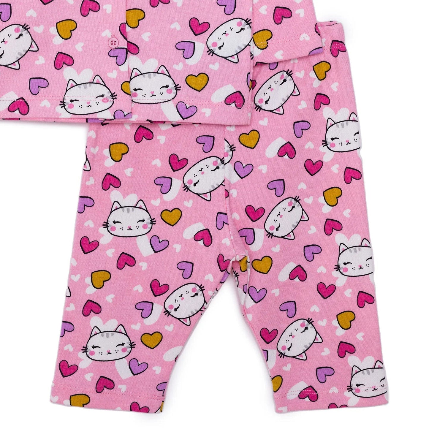 HelloBaby Girl Long Sleeve Pyjamas Set - Pink - mezetto ebebek ebebek