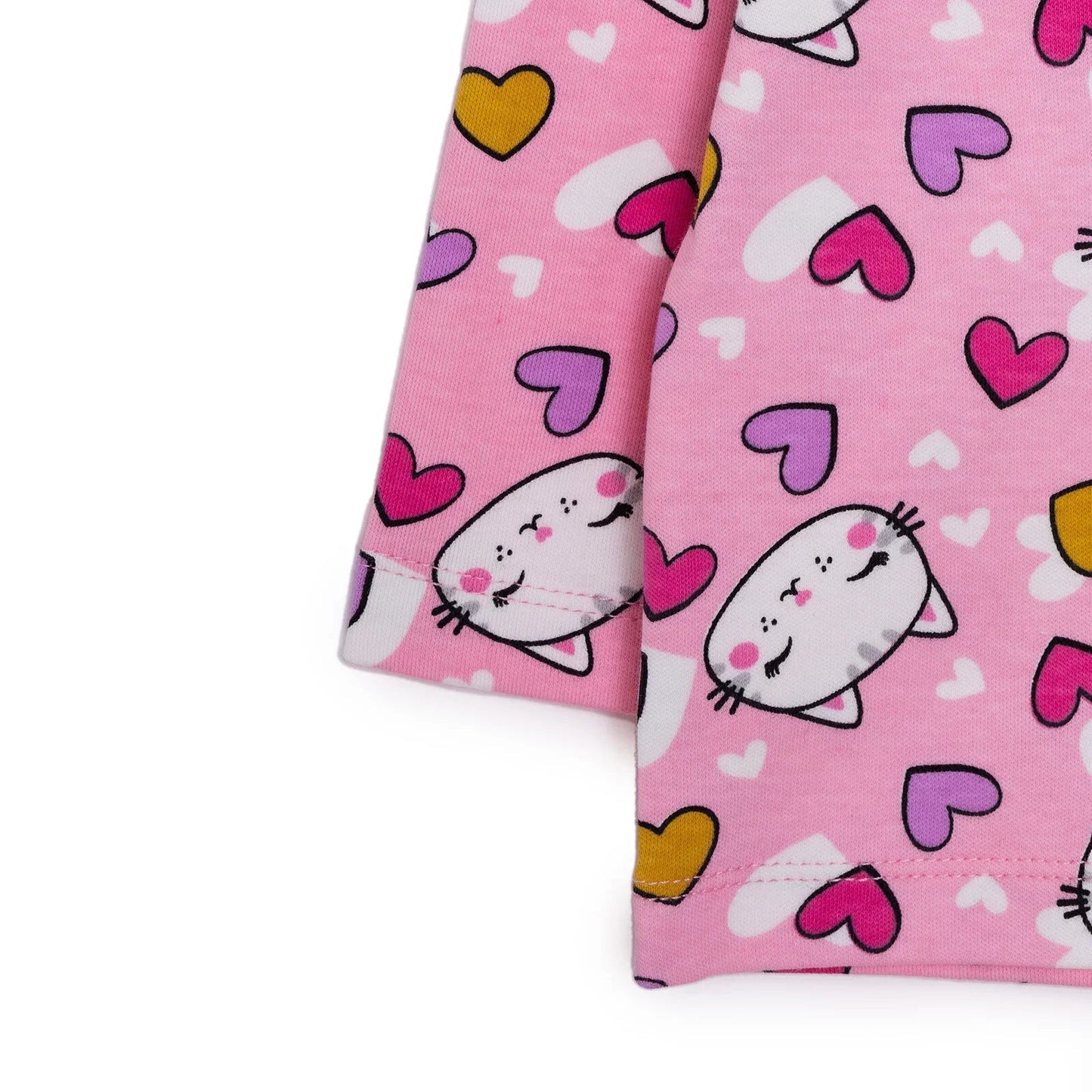 HelloBaby Girl Long Sleeve Pyjamas Set - Pink - mezetto ebebek ebebek