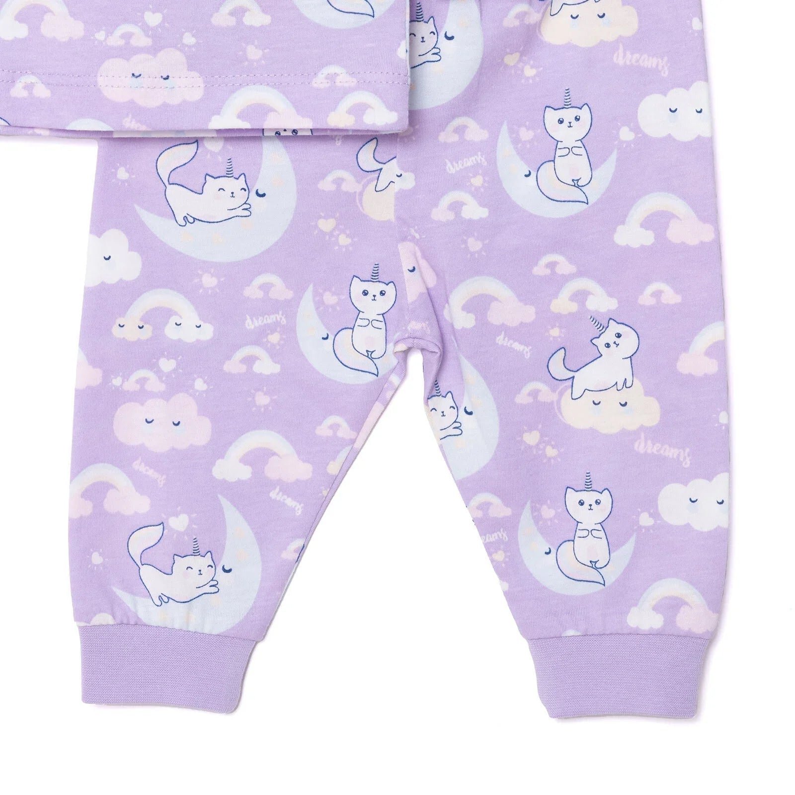 HelloBaby Girl Long Sleeve Pyjamas Set - Purple - mezetto ebebek ebebek